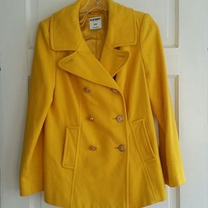 Old Navy Women's Yellow Peacoat